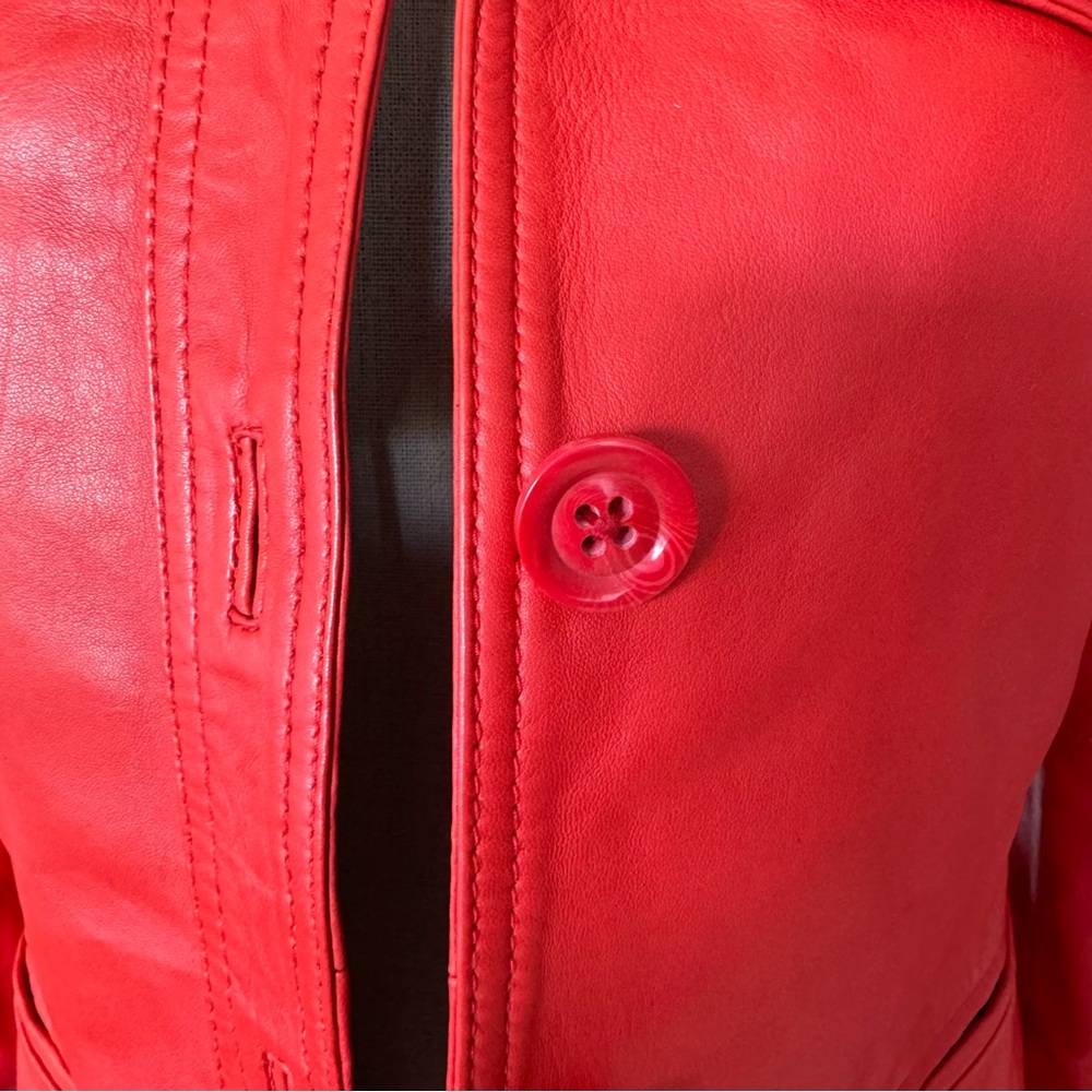NWT Zadig & Voltaire Liam Red Leather Jacket size XS - Picture 11 of 14